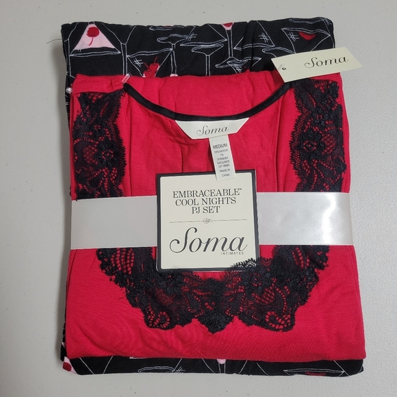 Soma Intimates NWT EMBRACEABLE COOL NIGHTS PJ Set Long Sleeves. - Picture 1 of 5